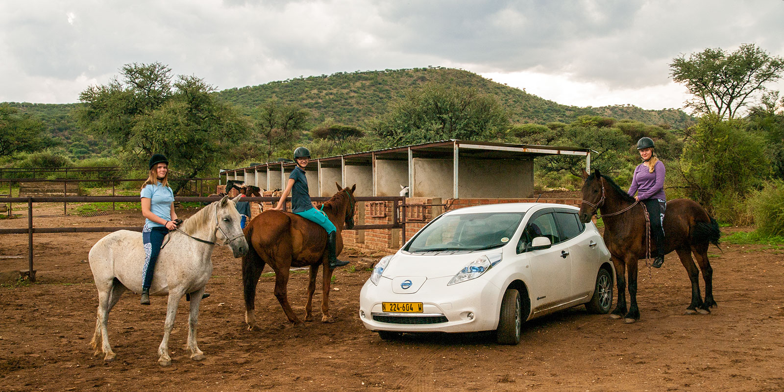 Nissan Leat at the horse stables east of Windhoek